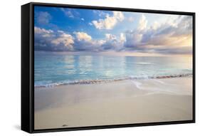 Turquoise Caribbean Waters On A White Sand Beach At Sunrise Image Taken In Eleuthera, The Bahamas-Erik Kruthoff-Framed Stretched Canvas