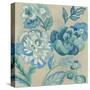 Turquoise Chintz I-Chariklia Zarris-Stretched Canvas