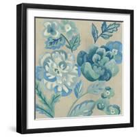 Turquoise Chintz I-Chariklia Zarris-Framed Art Print