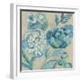 Turquoise Chintz I-Chariklia Zarris-Framed Art Print