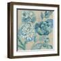 Turquoise Chintz I-Chariklia Zarris-Framed Art Print