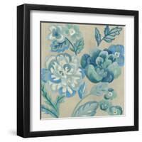 Turquoise Chintz I-Chariklia Zarris-Framed Art Print