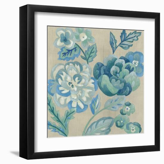 Turquoise Chintz I-Chariklia Zarris-Framed Art Print