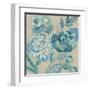 Turquoise Chintz I-Chariklia Zarris-Framed Art Print