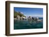Turquoise Clear Water and Granite Rocks, Mumbo Island, Cape Maclear, Lake Malawi, Malawi, Africa-Michael Runkel-Framed Photographic Print