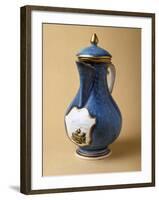 Turquoise Coffee Pot and Lid, 1745-1750, Porcelain-null-Framed Giclee Print