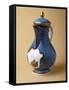 Turquoise Coffee Pot and Lid, 1745-1750, Porcelain-null-Framed Stretched Canvas