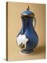 Turquoise Coffee Pot and Lid, 1745-1750, Porcelain-null-Stretched Canvas