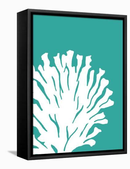 Turquoise Coral Prints a-Fab Funky-Framed Stretched Canvas