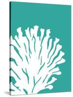 Turquoise Coral Prints a-Fab Funky-Stretched Canvas