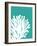 Turquoise Coral Prints a-Fab Funky-Framed Art Print