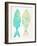 Turquoise Cream Indonesian Fish-Cat Coquillette-Framed Giclee Print