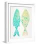 Turquoise Cream Indonesian Fish-Cat Coquillette-Framed Giclee Print