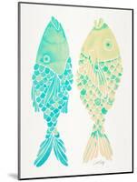 Turquoise Cream Indonesian Fish-Cat Coquillette-Mounted Giclee Print