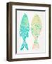 Turquoise Cream Indonesian Fish-Cat Coquillette-Framed Giclee Print