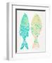 Turquoise Cream Indonesian Fish-Cat Coquillette-Framed Giclee Print