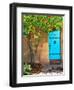 Turquoise Door, Santa Fe, New Mexico-Tom Haseltine-Framed Photographic Print