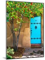 Turquoise Door, Santa Fe, New Mexico-Tom Haseltine-Mounted Photographic Print