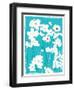 Turquoise Flowers-Jenny Frean-Framed Giclee Print