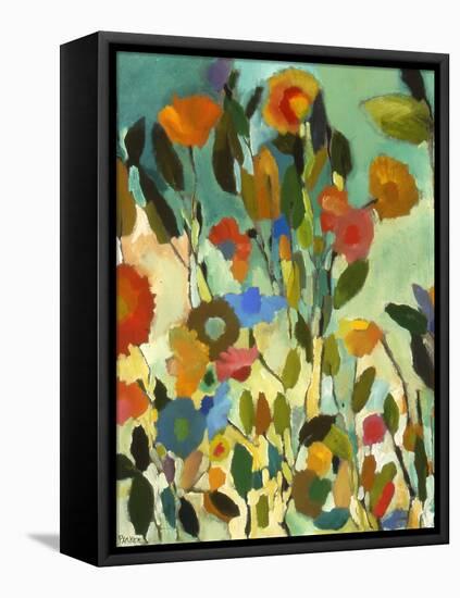 Turquoise Garden-Kim Parker-Framed Stretched Canvas