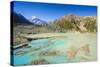 Turquoise Glacier Lake in Front of Mount Cook, South Island, New Zealand, Pacific-Michael Runkel-Stretched Canvas