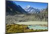 Turquoise Glacier Lake in Front of Mount Cook-Michael-Mounted Photographic Print