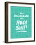 Turquoise Hallelujah Holy Shit-Cat Coquillette-Framed Art Print