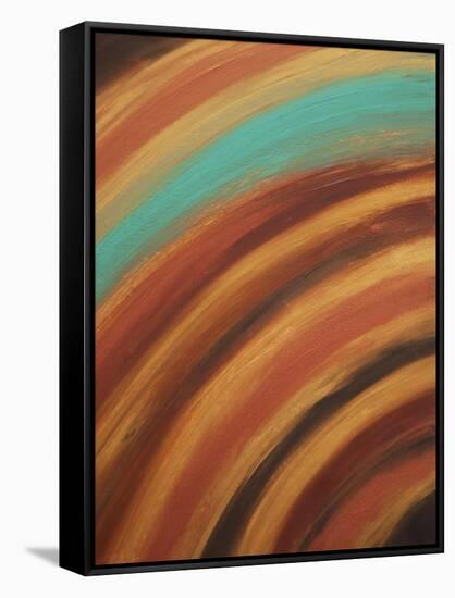 Turquoise Horizon-Hilary Winfield-Framed Stretched Canvas