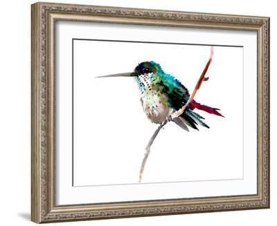 Turquoise Hummingbird-Suren Nersisyan-Framed Art Print