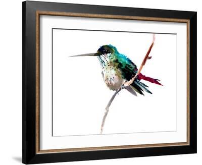 Turquoise Hummingbird-Suren Nersisyan-Framed Art Print