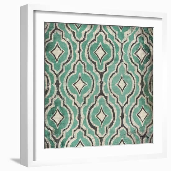 Turquoise Modele II-Elizabeth Medley-Framed Art Print