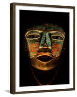 Turquoise, Mosaic, Mask, Teotihuacan, Mexico-Kenneth Garrett-Framed Premium Photographic Print