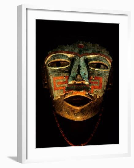 Turquoise, Mosaic, Mask, Teotihuacan, Mexico-Kenneth Garrett-Framed Photographic Print