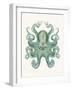 Turquoise Octopus and Squid a-Fab Funky-Framed Art Print