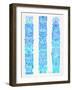 Turquoise Ombre Tiki Totems-Cat Coquillette-Framed Giclee Print