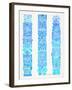 Turquoise Ombre Tiki Totems-Cat Coquillette-Framed Giclee Print