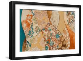 Turquoise Paisley Coalescence-Lanie Loreth-Framed Art Print