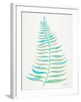 Turquoise Palm Leaf-Cat Coquillette-Framed Giclee Print