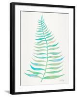 Turquoise Palm Leaf-Cat Coquillette-Framed Giclee Print