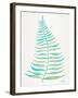 Turquoise Palm Leaf-Cat Coquillette-Framed Giclee Print