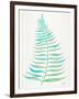 Turquoise Palm Leaf-Cat Coquillette-Framed Giclee Print