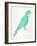 Turquoise Perched Parrot-Cat Coquillette-Framed Art Print