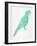 Turquoise Perched Parrot-Cat Coquillette-Framed Art Print