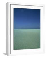 Turquoise Sea and Blue Sky, Seascape in the Maldives, Indian Ocean-Fraser Hall-Framed Photographic Print