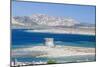 Turquoise sea and old tower surround La Pelosa Beach, Stintino, Asinara Nat'l Park, Sardinia, Italy-Roberto Moiola-Mounted Photographic Print