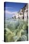 Turquoise sea, Capo Bianco beach, Portoferraio, Elba Island, Livorno Province, Tuscany, Italy, Euro-Roberto Moiola-Stretched Canvas