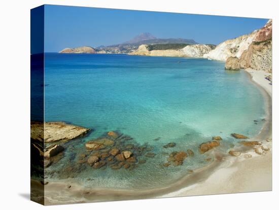 Turquoise Sea, Firiplaka Beach, Milos, Cyclades Islands, Greek Islands, Aegean Sea, Greece, Europe-Tuul-Stretched Canvas