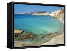 Turquoise Sea, Firiplaka Beach, Milos, Cyclades Islands, Greek Islands, Aegean Sea, Greece, Europe-Tuul-Framed Stretched Canvas