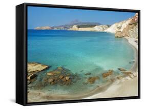 Turquoise Sea, Firiplaka Beach, Milos, Cyclades Islands, Greek Islands, Aegean Sea, Greece, Europe-Tuul-Framed Stretched Canvas