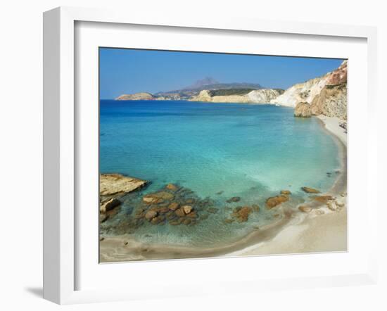 Turquoise Sea, Firiplaka Beach, Milos, Cyclades Islands, Greek Islands, Aegean Sea, Greece, Europe-Tuul-Framed Photographic Print